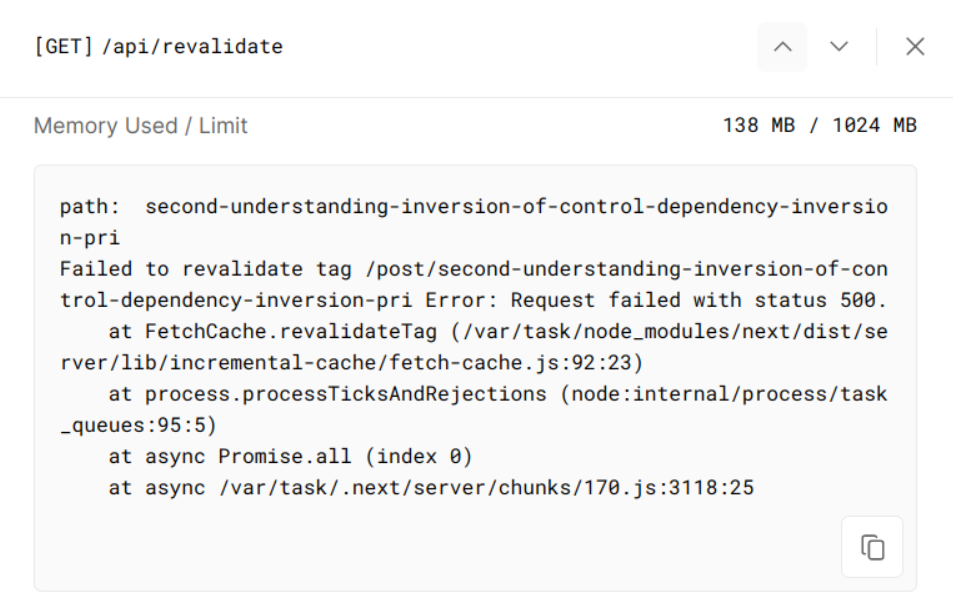 Picture of the error